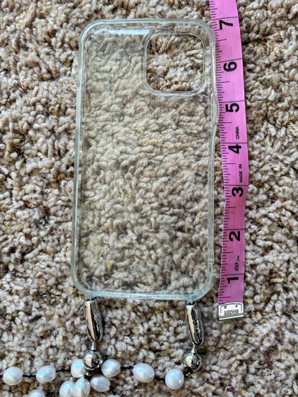 Pearl Bead Phone Strap - Ivory Pearls - Picture 7 of 10